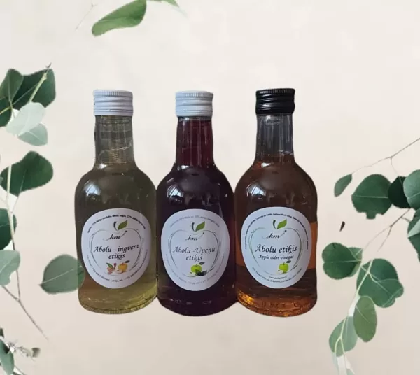 Ābolu-ingvera un ābolu-upeņu etiķis 250ml/500ml