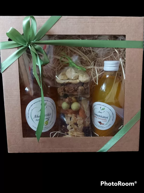 Dāvana-ābolu etiķis, DETOX, augļu-riekstu mix-25EUR